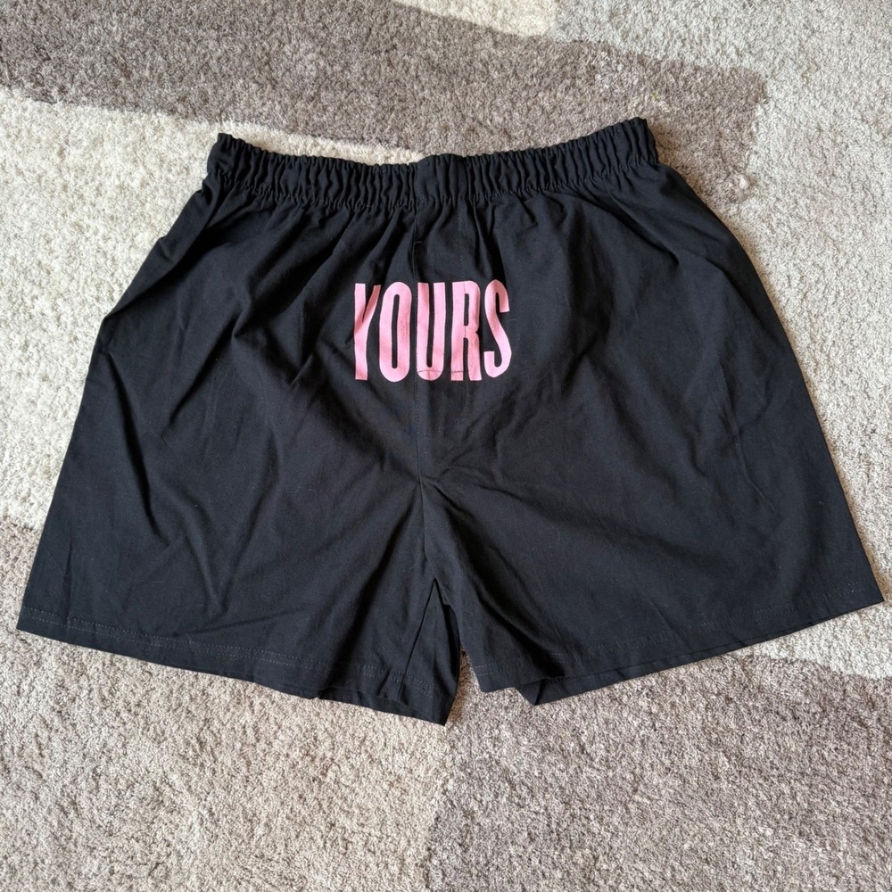 Boxercraft Mens Black Yours Graphic Boxer Shorts Cotton Lounge Sleepwear Large